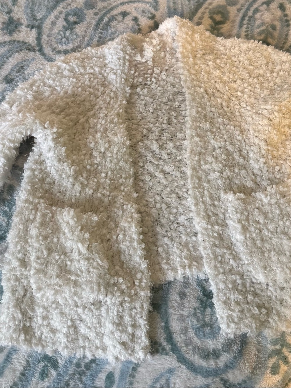 Carter's Cream Plush Open-Front Women's Cardigan Girls 6/6X